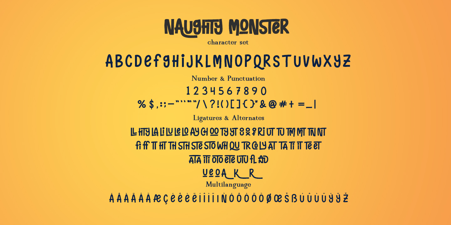 Przykładowa czcionka Naughty Monster #3